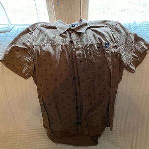 Black diamond short sleeve button down